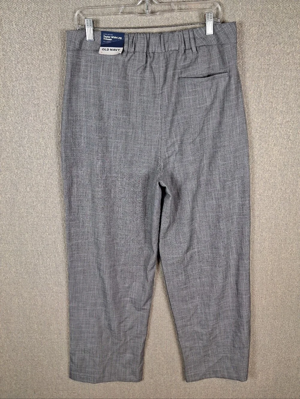 Old Navy Taylor Extra High-Rise Wide-Leg Full-Length Trouser Pants Gray Size L